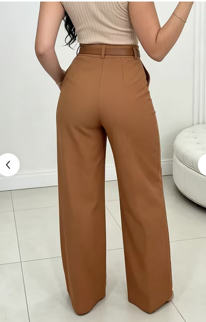 High-Waist Wide Leg Trousers