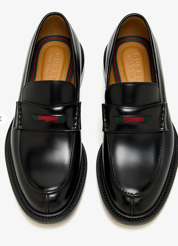 Classic Black Leather Loafers